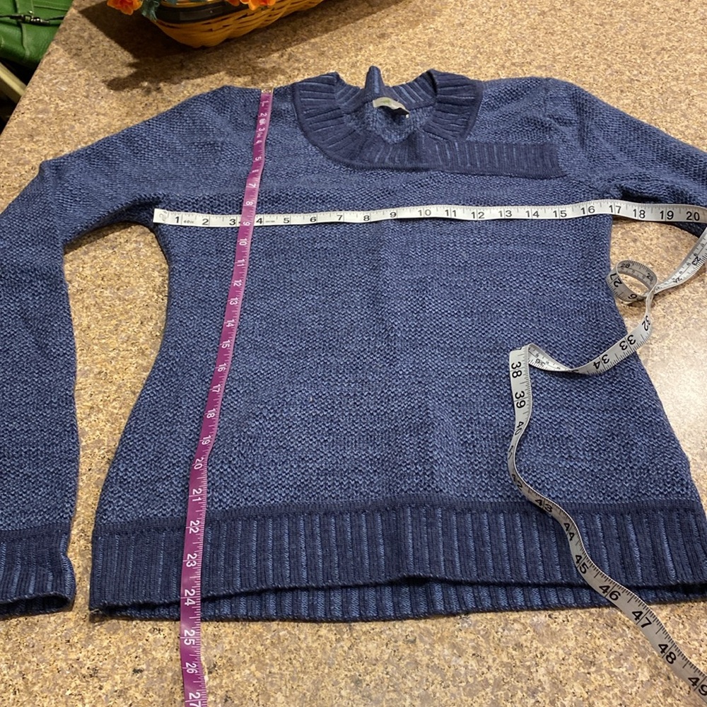 Horny Toad Blue Merino Wool Long Sleeve Sweater XS - Picture 7 of 15